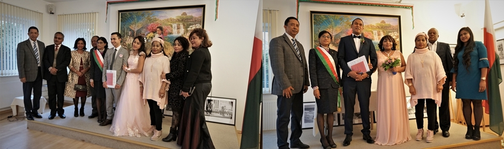 Célébration de 2 mariages civils le 14 décembre à l’Ambassade:
